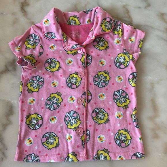 super mario princess peach pajama toddler girl 3T Pink - Picture 6 of 7